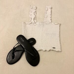 Hollister Smocked Crop Tank Top